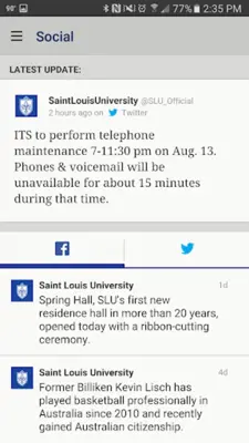 Saint Louis University android App screenshot 1